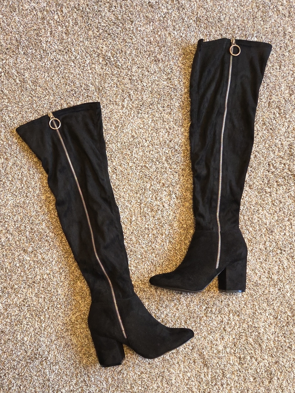 Shoedazzle Naveah Over the Knee Block Heel Boots
